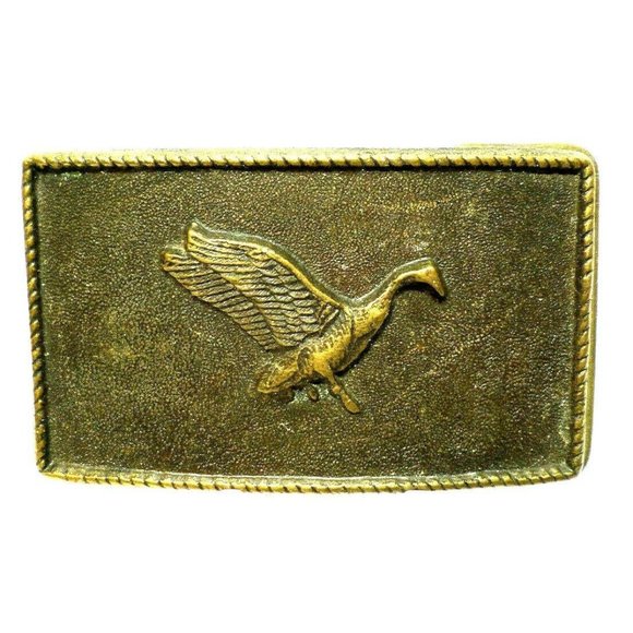 Duck Belt Buckle 1930 Duck Belt Buckle 1930\'s to 1940\'s Water Fowl Vintage 3 1/8\